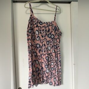 torrid Pink and Navy Paisley Tank Top